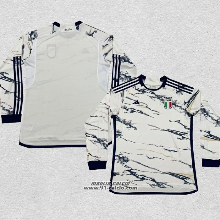 Seconda Maglia Italia Manica Lunga 2023-2024